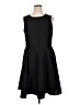 Taylor Solid Black Cocktail Dress Size 16 - photo 1