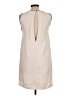 Astr 100% Polyester Solid Ivory Casual Dress Size L - photo 2