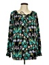 Susan Graver Teal Long Sleeve Blouse Size L - photo 1