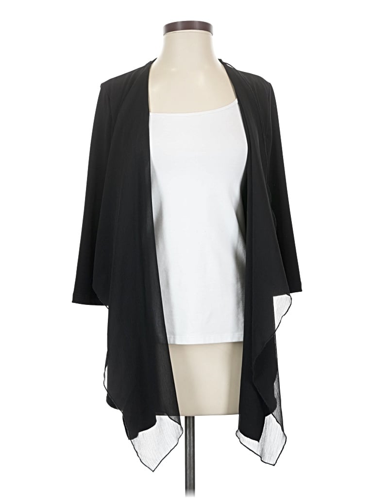 Pre-owned Easywear By Chico's Kimono In Black