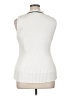 DKNY 100% Polyester White Sleeveless Top Size XL - photo 2
