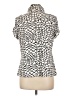 BCBGMAXAZRIA Animal Print Ivory Short Sleeve Blouse Size L - photo 2