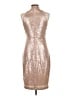 Eliza J Metallic Tan Cocktail Dress Size 10 - photo 2