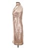 Eliza J Metallic Tan Cocktail Dress Size 10 - photo 5