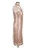 Eliza J Metallic Tan Cocktail Dress Size 10 - photo 4