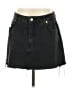 Topshop Solid Black Denim Skirt Size S - photo 1