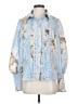 Anewsta 100% Polyester Print Blue 3/4 Sleeve Blouse Size 4 - photo 1