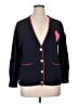 Talbots 100% Cotton Hearts Blue Cardigan Size 1X - photo 1