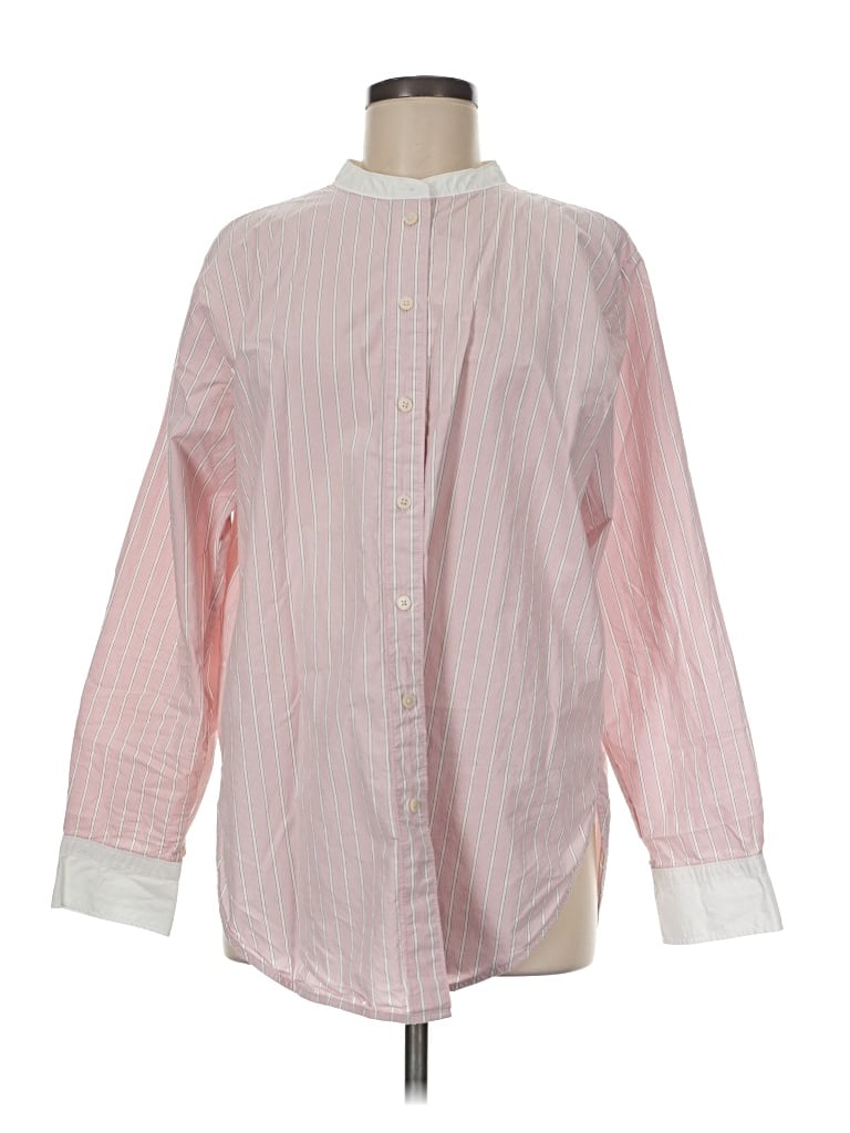 Pre-owned Everlane Long Sleeve Blouse In Pink