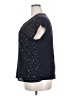 Papermoon 100% Polyester Stars Black Short Sleeve Blouse Size 2X - photo 5