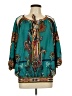 Beige by ECI 100% Polyester Teal 3/4 Sleeve Blouse Size L - photo 1
