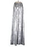 Uoozee 100% Polyester Metallic Silver Casual Pants Size S - photo 2