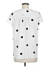 Ann Taylor LOFT 100% Polyester Polka Dots White Short Sleeve Blouse Size M - photo 2