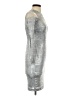 Calvin Klein Metallic Silver Cocktail Dress Size 2 (petite) - photo 4