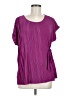 Alfani Purple Short Sleeve Blouse Size M - photo 1