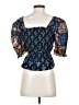 Printfresh 100% Organic Cotton Blue 3/4 Sleeve Blouse Size XXS - photo 2