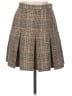 BB Dakota by Steve Madden Plaid Brown Formal Skirt Size 8 - photo 1