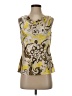 St. John Floral Yellow Sleeveless Silk Top Size P (petite) - photo 1