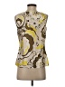 St. John Floral Yellow Sleeveless Silk Top Size P (petite) - photo 2