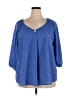 Adrienne Vittadini Blue 3/4 Sleeve Blouse Size 2X - photo 1
