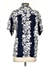 Assorted Brands 100% Rayon Floral Blue Short Sleeve Blouse Size S - photo 2