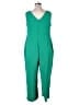 MSK 100% Polyester Solid Green Jumpsuit Size 1X - photo 2