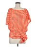 Ann Taylor 100% Polyester Orange Short Sleeve Blouse Size M - photo 1