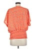 Ann Taylor 100% Polyester Orange Short Sleeve Blouse Size M - photo 2