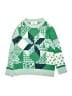 ETRO 100% Cotton Argyle Green Pullover Sweater Size 7 (estimated) - photo 1