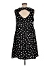 Roz & Ali Polka Dots Black Casual Dress Size L - photo 2