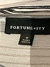 Fortune + Ivy 100% Rayon Stripes Gray 3/4 Sleeve Blouse Size M - photo 7