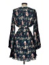 FLORET STUDIOS 100% Polyester Floral Blue Casual Dress Size S - photo 2