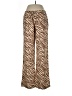 Cali Animal Print Brown Casual Pants Size L - photo 1