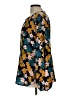 CAbi 100% Polyester Floral Teal Long Sleeve Blouse Size L - photo 5