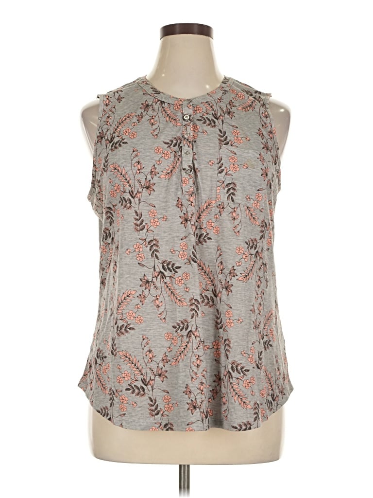 Pre-owned Liz Claiborne Sleeveless T-shirt In Gray