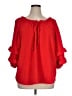 Cato 100% Polyester Red 3/4 Sleeve Blouse Size 14/16w - photo 1