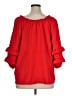 Cato 100% Polyester Red 3/4 Sleeve Blouse Size 14/16w - photo 2
