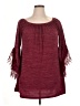 Win Win Burgundy 3/4 Sleeve Top Size XL - photo 1
