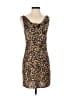 Isalis Animal Print Brown Cocktail Dress Size S - photo 1