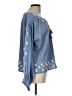 Roller Rabbit 100% Cotton Blue Long Sleeve Blouse Size L (estimated) - photo 4