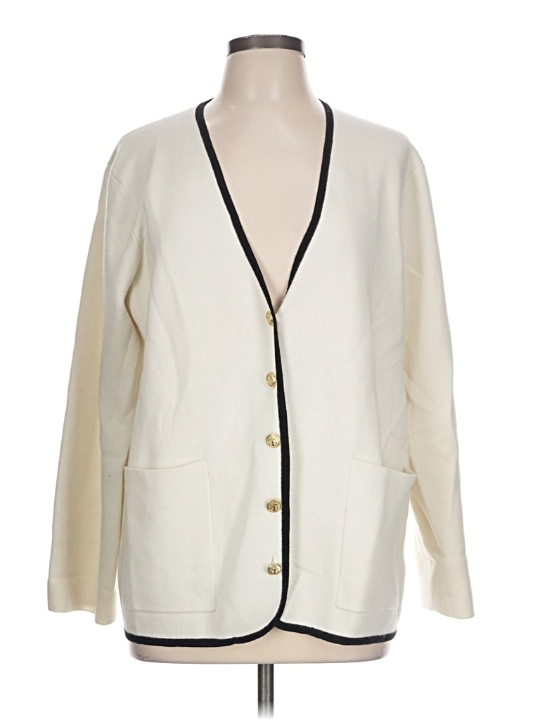 Pre-owned Jcrew Cardigan Sweater In Ivory