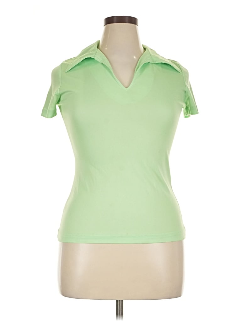 Pre-owned Unbranded Short Sleeve Polo Shirt In Green