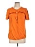 J.Crew 100% Silk Orange Short Sleeve Silk Top Size 12 - photo 1