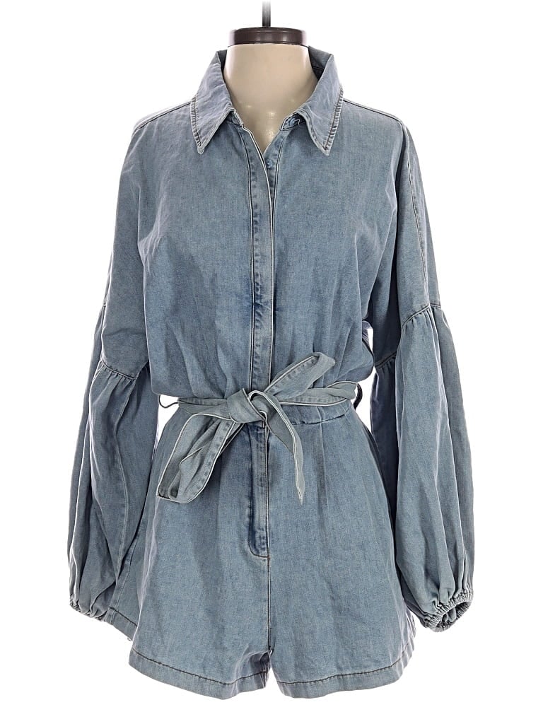 Pre-owned Mable Romper In Blue