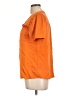 J.Crew 100% Silk Orange Short Sleeve Silk Top Size 12 - photo 5