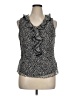 ICE 100% Silk Multi Color Black Sleeveless Silk Top Size 1X - photo 1