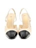 Chanel Color Block Ivory Cap Toe Slingback Pumps Leather Size EU 40 1/2 - photo 2