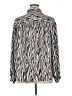 Free People 100% Polyester Animal Print Silver Long Sleeve Blouse Size XL - photo 2