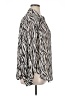 Free People 100% Polyester Animal Print Silver Long Sleeve Blouse Size XL - photo 4