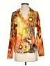 NORACORA Floral Orange Long Sleeve Blouse Size S - photo 1